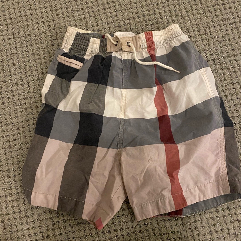 Authentic kids burberry swim trunks